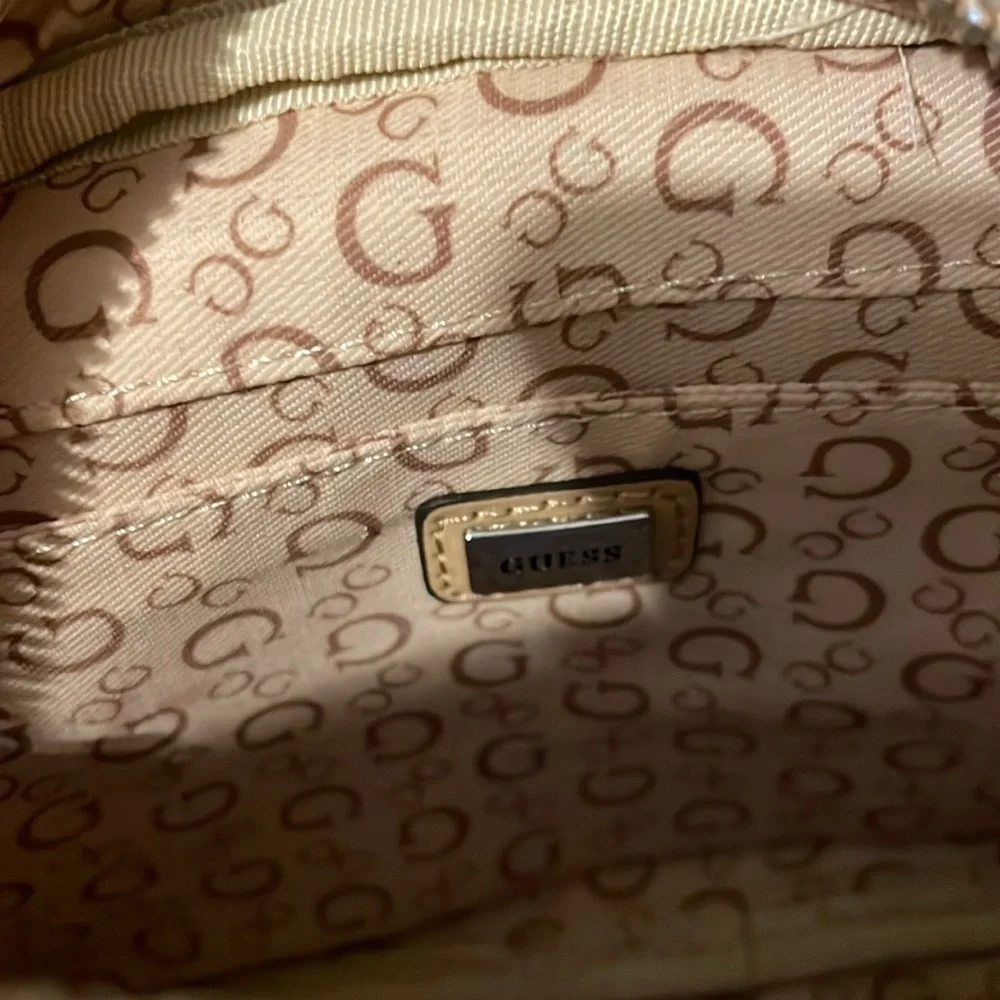 Guess Women Light Pink Printed Campos Mini Crossbody Sling Bag